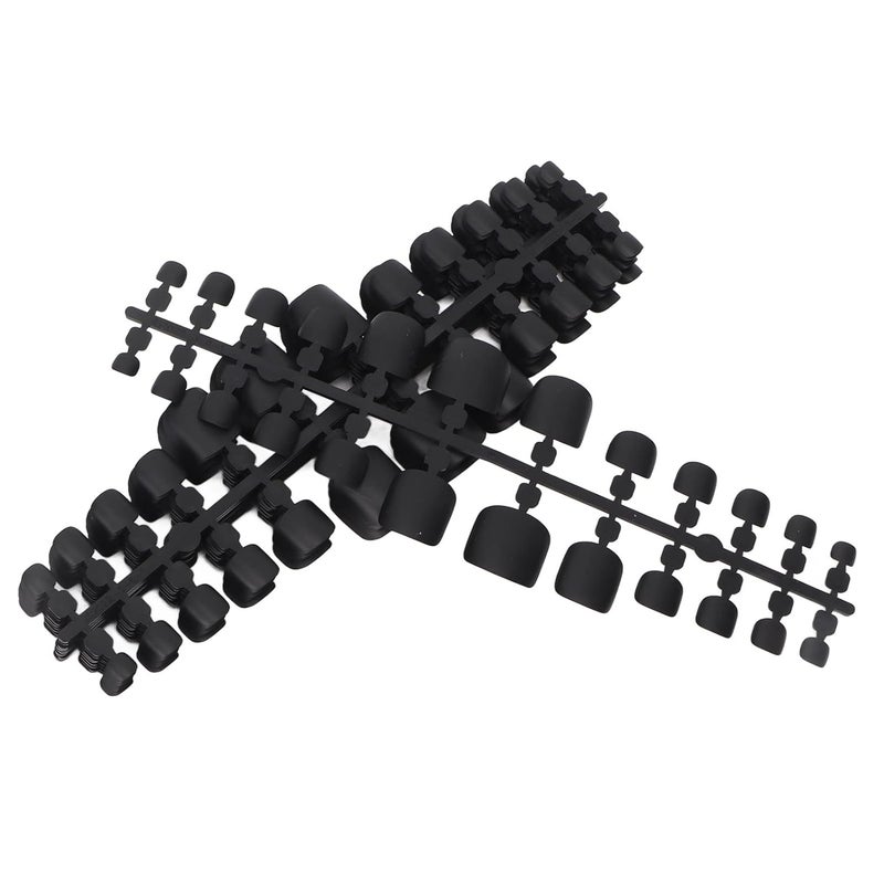Black Artificial Toe Nails Full Cover 240pcs ABS Breathable Manicure Salon - Image 5